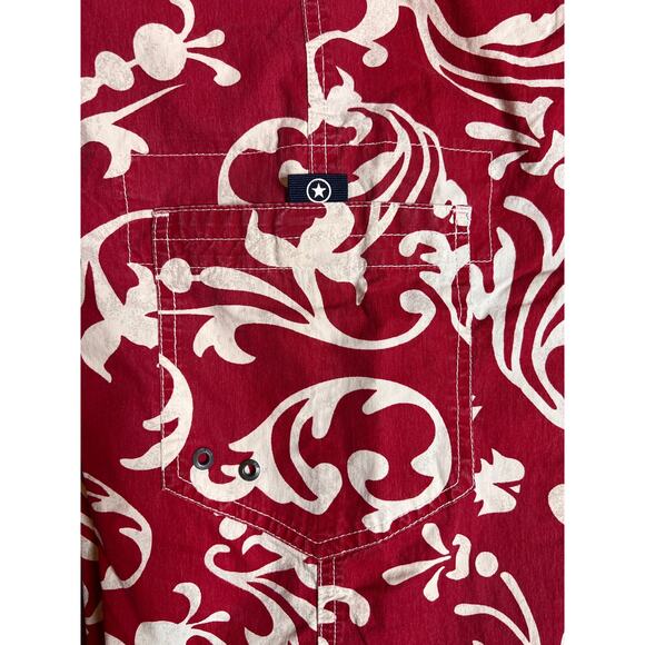 Converse One Star Circa 74 Red‎ Floral Star Logo Swim Trunks Shorts - Picture 8 of 12